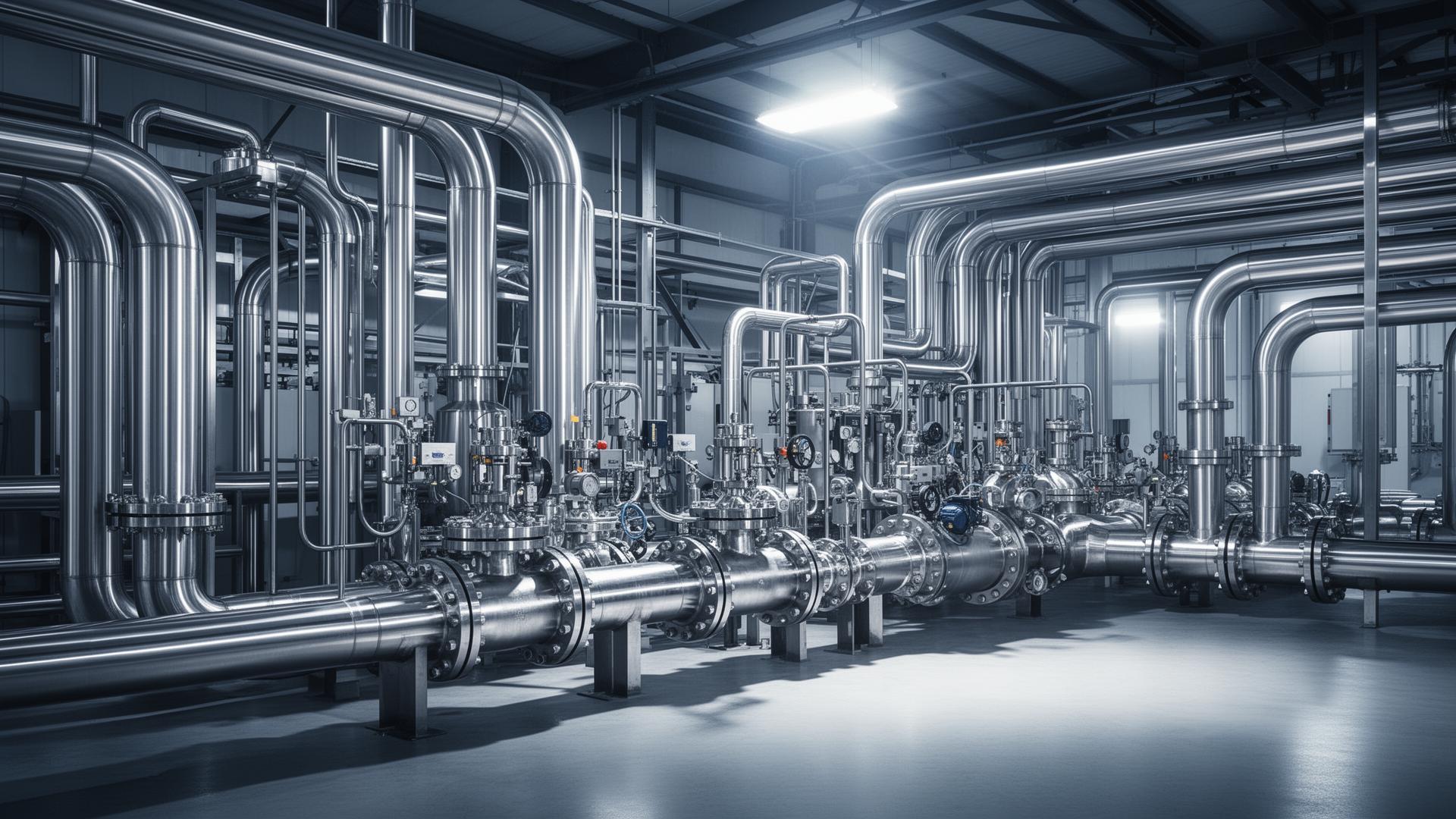 Industrial piping systems and valves